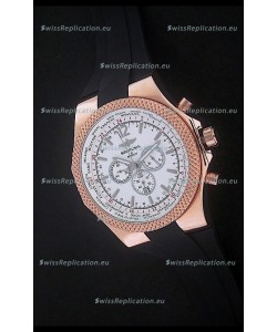 Breitling Bentley Chronograph Japanese Replica Watch in White Dial