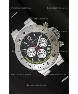 Bvlgari Diagono Chrono Swiss Replica Watch in Black Dial