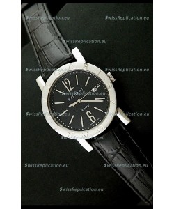 Bvlgari Quartz Japanese Replica Watch in Black Dial