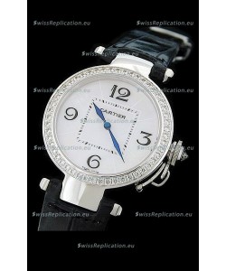 Cartier Pasha de Swiss Replica Automatic Watch in White Dial