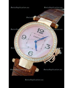 Cartier Pasha de Swiss Replica Automatic Watch in Pink Dial