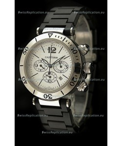 Cartier Pasha de Japanese Replica Watch in White Strap