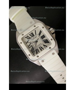 Cartier Santos Swiss Replica Watch in White Dial