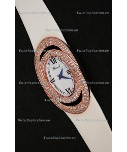 Chopard Xtravagza Swiss Replica Watch in White Strap