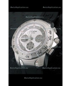 Glashuette Sport Evolution Swiss Chrono Watch in White Dial