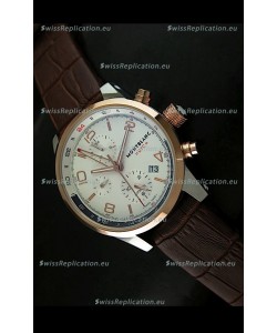 Mont Blanc UTC Japanese Replica Watch in Gold Bezel