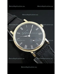 Patek Philippe Calatrava Japanese Manual Hand Wind Watch in Black Dial