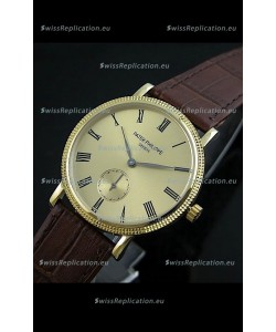 Patek Philippe Calatrava Japanese Mens Watch in Yellow Gold 