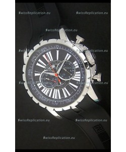 Roger Dubius Excalibur Chronoexcel Japanese Watch in Black Dial
