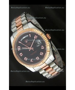 Rolex Oyster Perpetual Day Date II Swiss Replica Watch in Black Dial