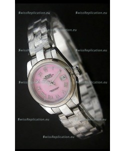 Rolex Datejust Oyster Perpetual Superlative ChronoMeter Swiss Watch in Pink Dial