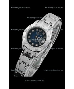 Rolex Datejust Ladies Japanese Replica Ladies Watch in Dark Blue Dial