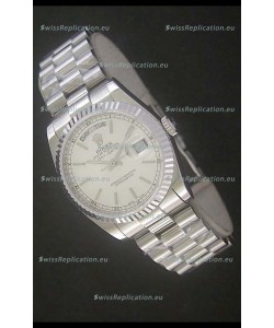 Rolex Day Date Just Japanese Replica Silver White Watch 
