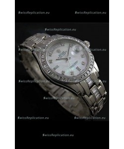 Rolex Oyster Perpetual Day Date Japanese Replica Watch in White Mother of Pearl Dial 