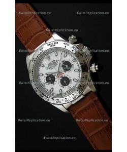 Rolex Daytona Japanese Replica Steel Watch in Black Subdials