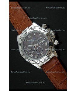 Rolex Daytona Japanese Replica Steel Watch in Grey Dial