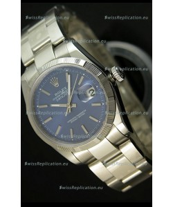 Rolex Replica Datejust Swiss Watch in Blue Dial with Stick Markers