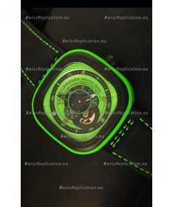 SevenFriday P-32 Black and Green with Original Miyota 82S7 Movement - 1:1 Mirror Quality