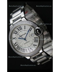 Cartier Ballon Bleu Swiss Replica Automatic Watch in White Dial
