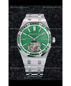 Audemars Piguet Royal Oak Flying Tourbillon 41mm Green Dial in 904L Casing - Green Tapisserie Dial