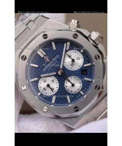 Audemars Piguet Royal Oak Chronograph Blue Dial Steel Strap Swiss Replica Watch