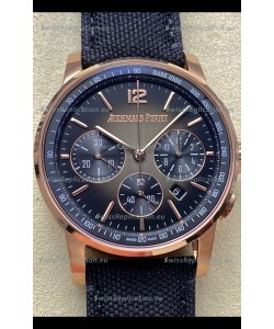 Audemars Piguet CODE 11.59 Chronograph Swiss Replica Watch in Rose Gold Casing Black Dial