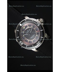 Blancpain 500 Fathoms Swiss Replica Watch in Grey Carbon Dial - 1:1 Mirror Edition