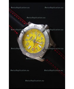 Breitling Avenger II Seawolf Black Leather Strap 45MM - 1:1 Mirror Replica Watch
