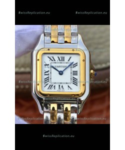 Cartier PANTHERE Edition 1:1 Mirror Swiss Watch 2 Tone Yellow Gold White Dial 