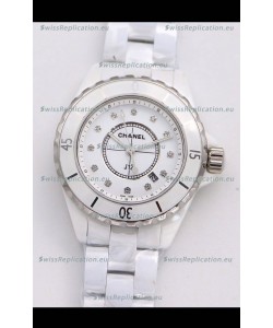Chanel J12 Ladies White Ceramic Casing Watch 1:1 Mirror Replica Watch 