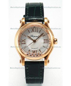 Chopard Happy Sport Swiss Automatic Replica Watch - Rose Gold Casing - 30MM 