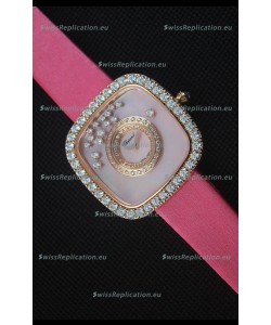 Chopard Happy Diamonds 38MM Pink Strap in Pink Dial