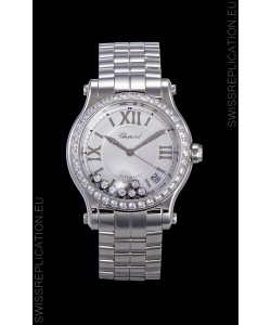 Chopard Happy Sport 1:1 Mirror Swiss Automatic Replica Watch 36MM in 904L Steel Casing White Dial
