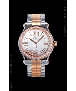 Chopard Happy Sport 1:1 Mirror Swiss Automatic Replica Watch 36MM Two Tone Rose Gold Casing