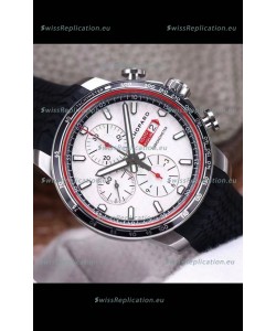 Chopard Classic Racing Chronograph 1:1 Mirror Replica Watch in Steel Casing - White Dial