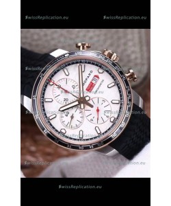 Chopard Classic Racing Chronograph 1:1 Mirror Replica Watch in Steel Casing - White Dial