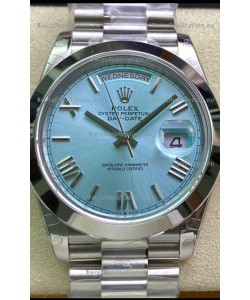 Rolex Day Date Presidential M228206-0044 904L Steel 40MM - Arabic ICE BLUE Dial 1:1 Mirror Quality Watch