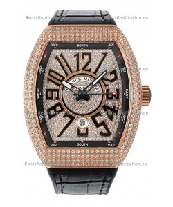 Franck Muller Vanguard V45 Edition in Rose Gold Plating - Black Numerals 