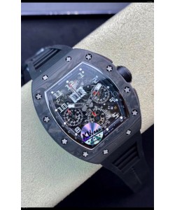 Richard Mille RM011 Felipe Massa 1:1 Mirror Quality One Piece Black Forged Carbon Case Watch