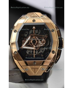 Hublot Spirit of Bang Sang Bleu Edition Rose Gold Swiss Replica Watch 