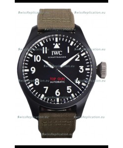 IWC Big Pilot's IW326906 Top Gun Edition 43MM Khaki Nylon Strap Ceramic Swiss Replica 