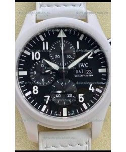 IWC Pilot's Chronograph Top Gun Ceramic IW389105 1:1 Mirror Replica in Black Dial