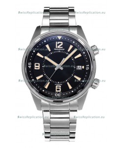 Jaeger LeCoultre Polaris Date Black Dial Steel Strap 1:1 Mirror Replica Watch 42MM