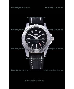 Breitling Avenger 43 Automatic Black Dial Leather 1:1 Mirror Swiss Replica Watch 