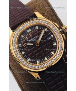 Patek Philippe Aquanaut 5067A Swiss Replica Watch in Yellow Gold Brown Dial - 35MM