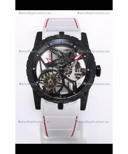 Roger Dubuis Excalibur Spider Flying Tourbillon Skeleton Carbon Casing 42MM 1:1 Mirror Swiss Watch