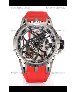 Roger Dubuis Excalibur Spider Flying Tourbillon Skeleton Titanium Casing 45MM 1:1 Mirror Swiss Watch