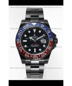 Rolex GMT Masters II REF.126710BLRO PEPSI BLAKEN Swiss Replica - 904L Steel in DLC Coating