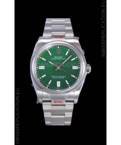 Rolex Oyster Perpetual REF#124300 41MM Cal.3230 Movement Swiss Replica Green Dial 904L Steel 1:1 Mirror Replica Watch