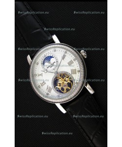 Patek Philippe Japanese MoonPhase Tourbillon Replica Watch White Dial